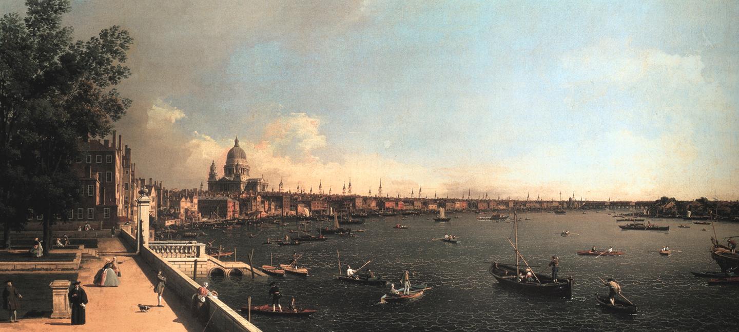 History Somerset House   HEADER Canaletto 'The City From The Terrace Of Somerset House' Small 